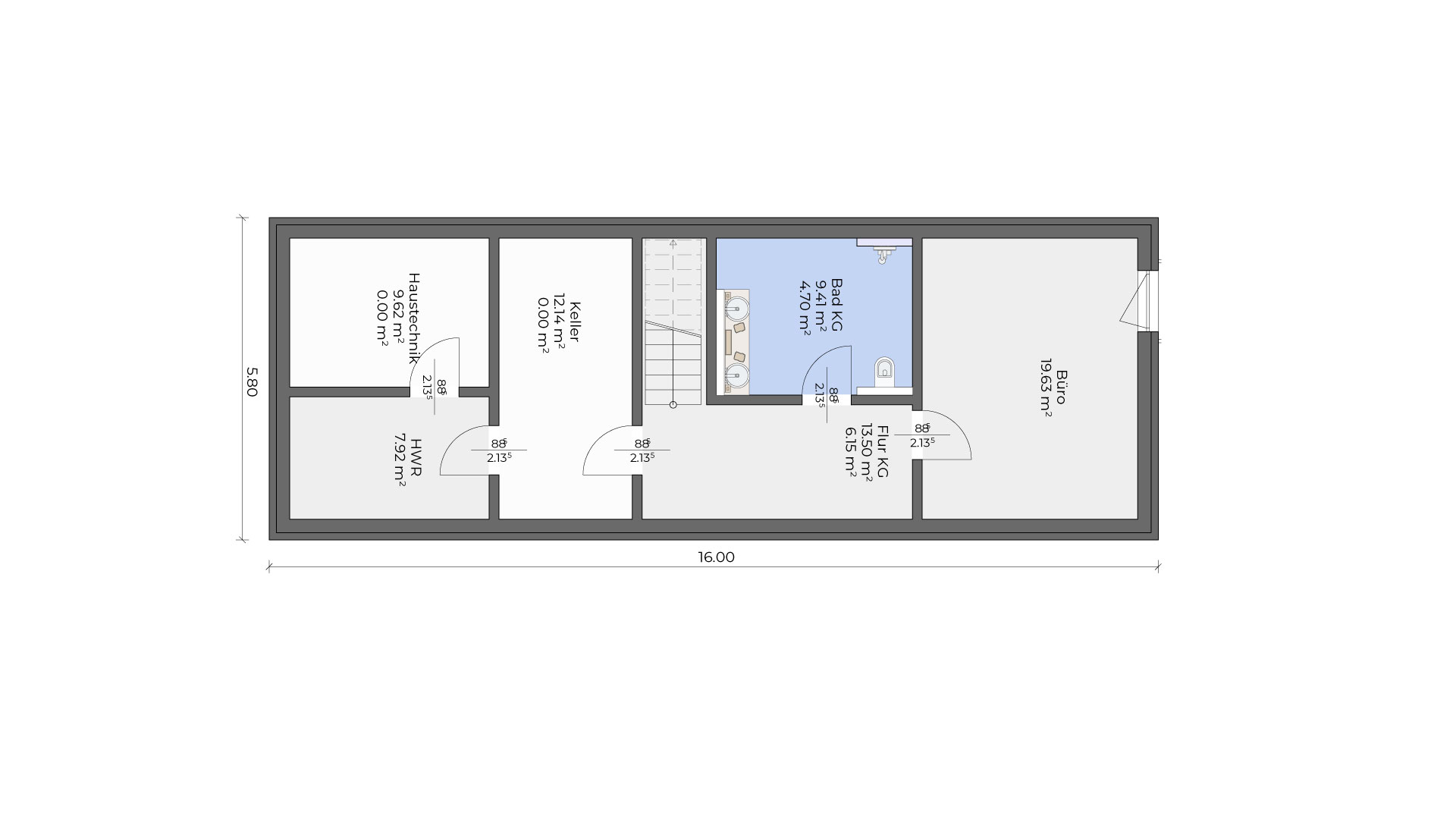 Grundriss des Einfamilienhaus