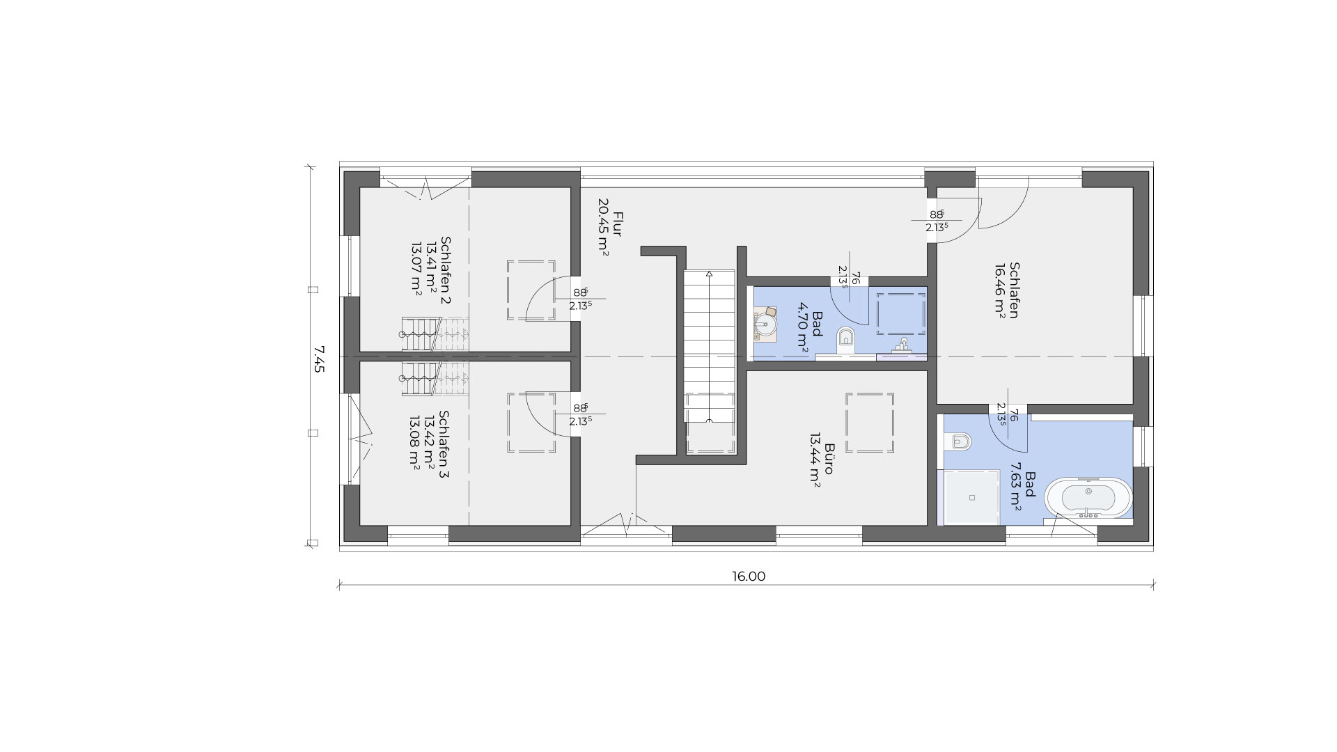 Grundriss des Einfamilienhaus