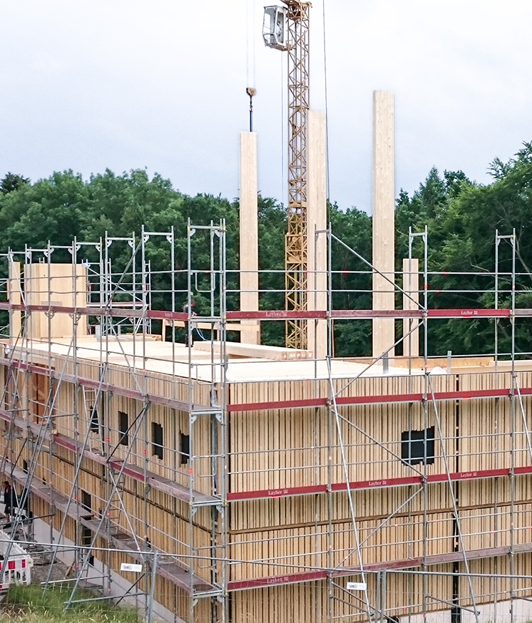 Objektbau in Holzbau, Kletterhalle in Weyarn