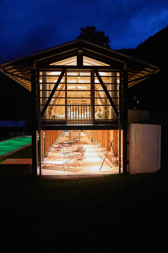 Gruber.Haus Tannerhof bei Nacht