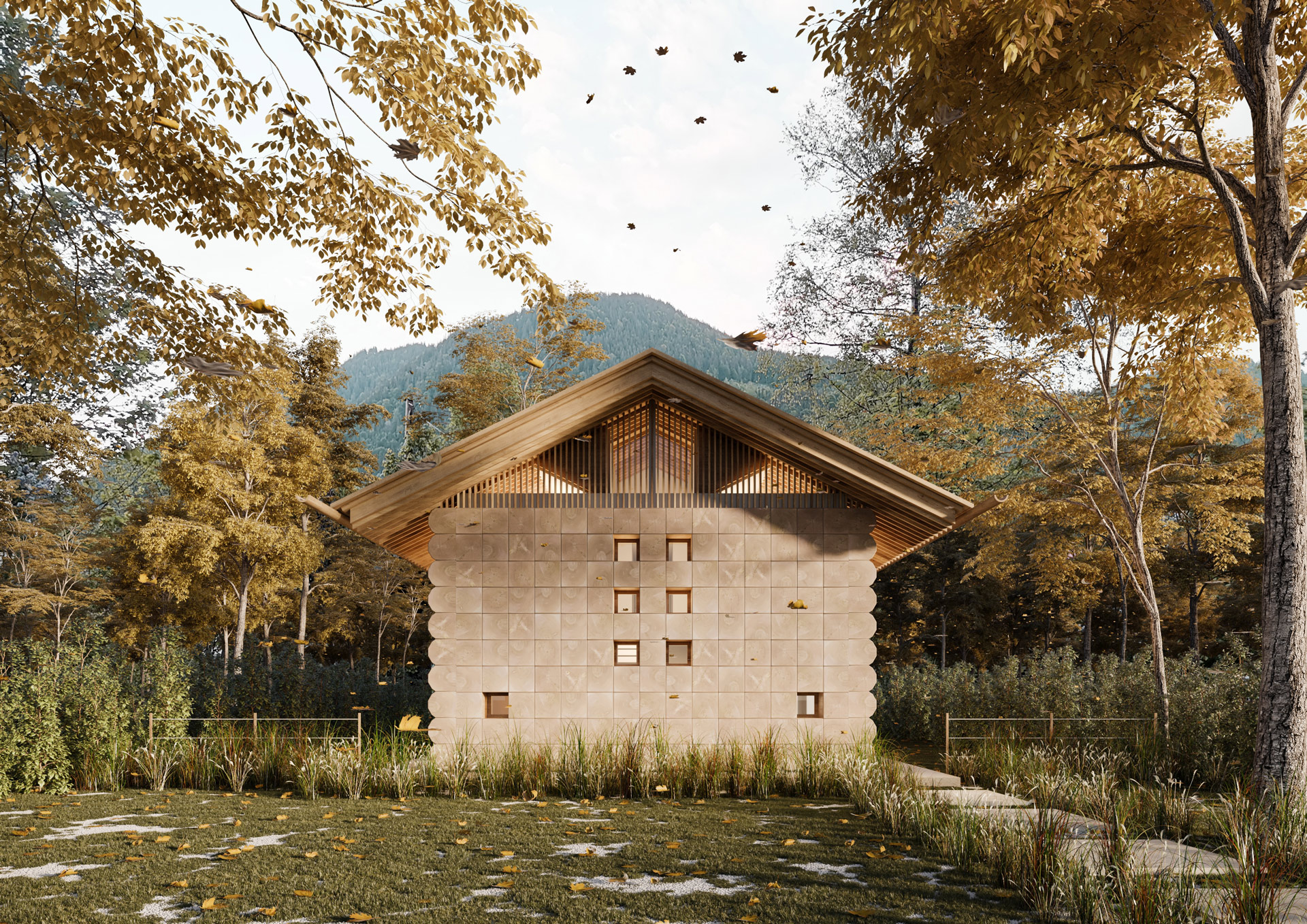 Ansicht Norden Jungle Hut