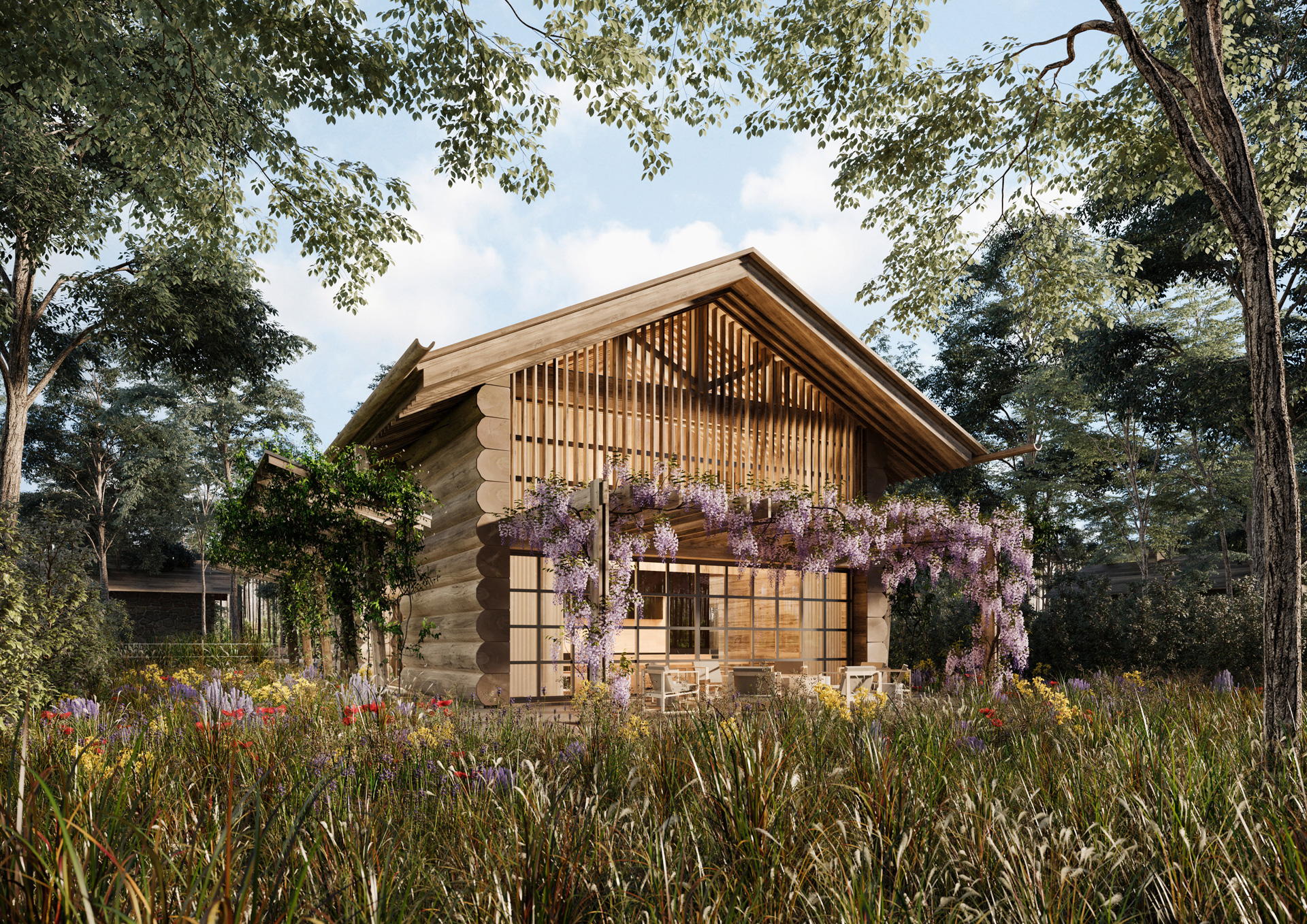 Jungle Hut Südansicht — Matteo Thun Architektur